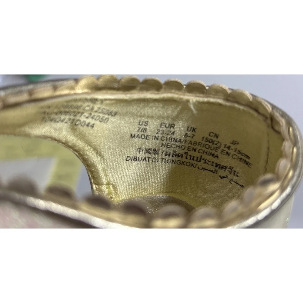 Disney Store Princess Tiana Costume Shoes The Princess and‎ the Frog Toddler 7/8